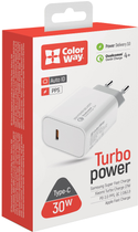 Мережевий зарядний пристрій ColorWay Power Delivery Port PPS USB Type-C 30W White (CW-CHS038PD-WT) - зображення 10