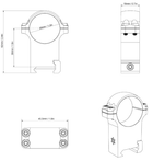 Кільця Vector Optics Сталеві 30 мм Weaver високі - зображення 2