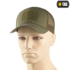 Бейсболка M-Tac з липучкою та сіткою Flex ріп-стоп Dark Olive L/XL