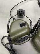 Наушники тактические Earmor M32H Mod3, активные, с креплением на шлем и съёмным микрофоном, NRR 22, цвет Олива - изображение 5