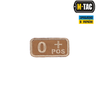 Нашивка M-Tac группа крови O+ Pos хаки