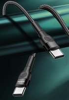 Kabel ColorWay Type-C - Type-C PD Fast Charging 60W 3.0A 1 m Black (CW-CBPDCC047-BK) - obraz 9