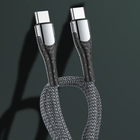 Kabel ColorWay Type-C - Type-C PD Fast Charging 65W 3.0A 2 m Grey (CW-CBPDCC039-GR) - obraz 5