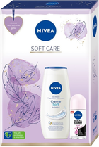 Набір для жінок Nivea Soft Care Гель для душу 250 мл + Кульковий антиперспірант 50 мл (9005800361123) - зображення 1