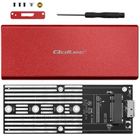 Kieszeń zewnętrzna Qoltec M.2 SSD SATA USB 3.0 2TB Red (5901878518312) - obraz 4