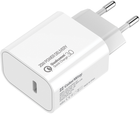 Мережевий зарядний пристрій ColorWay Power Delivery USB Type-C 20W White (CW-CHS026PD-WT) - зображення 1