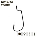 Крючки MiniMax Worm SW-0743 # 2/0 BLN 5шт. ring