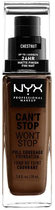 Podkład matujący NYX Can\'t Stop Won\'t Stop Full Coverage Chestnut 30 ml (0800897181130) - obraz 1