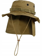Панама Sturm Mil-Tec British Boonie Hat with Neck Flap R/S Coyote S (12326105) - зображення 1