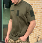 Чоловіча футболка поло coolmax оліва ЗСУ військова тактична ЗСУ армійські для військовослужбовців POLO 56 - зображення 8
