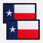 Набор шевронов на липучке IDEIA Флаг Штата США Техас 5 х 8 см 2 шт Синий (4820227287086) - изображение 1