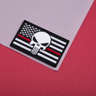 Набір шевронів на липучці IDEIA Череп на Прапорі США 5 х 8 см 2 шт Чорний (4820227283057) - зображення 7