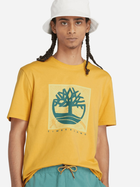 T-shirt męski bawełniany Timberland TB0A5UDB L Zółty (194903976446) - obraz 4