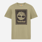 T-shirt męski bawełniany Timberland TB0A5WQQ L Khaki (194902955657) - obraz 4