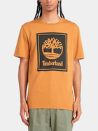 T-shirt męski bawełniany Timberland TB0A5WQQ L Beżowy/Czarny (194902955312)