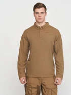 Футболка Поло тактическая с длинным рукавом Tactical Long Sleeve Polo Shirt Quick Dry L DARK COYOTE - изображение 3