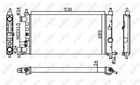 Радиатор охлаждения двигателя, NRF (58155)