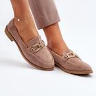 Loafersy damskie Misal 40 Jasnobeżowe (5905677080575) - obraz 8