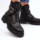 Жіночі зимові черевики Gennee 36 Чорні (5905677890099) - зображення 6