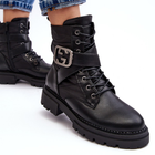 Жіночі зимові черевики Gennee 38 Чорні (5905677890112) - зображення 5