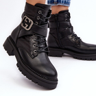 Жіночі зимові черевики Gennee 38 Чорні (5905677890112) - зображення 6
