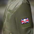 Набор шевронов 2 шт с липучкой Череп Карателя на Флаге Великобритании, Флаг Англии, вышитый патч нашивка 5х8 см - изображение 4