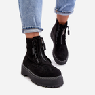 Жіночі зимові черевики високі Edivame 40 Чорні (5905677980363) - зображення 6