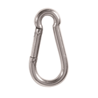 Карабін залізний Mil-tec STAINLESS STEEL CARABINER Сріблястий 60 мм