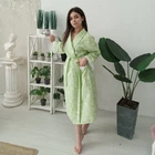 Вафельный халат Luxyart Кимоно размер (50-52) L 100% хлопок (LUX-112)
