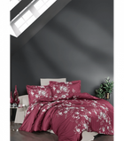 Комплект постельного белья Satin Cotton First Choice - First Choice - S-308 Arya Rose - Евро - Бордовый