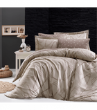 Комплект постільної білизни Satin Cotton First Choice - First Choice - S-356 Rovena Soil - Євро - Бежевий