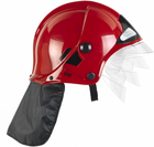 Helm strazacki Klein Fireman z szybka Czerwony (4009847089014) - obraz 2