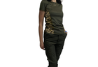 Женская тактическая футболка XXL хаки, олива - изображение 3
