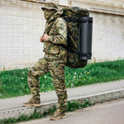 Универсальная сумка баул военная, армейский баул камуфляж Оксфорд 120 л тактический баул-рюкзак - изображение 4