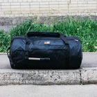 Універсальна сумка баул військова, армійський баул Оксфорд чорний 120 л тактичний баул-рюкзак - зображення 7