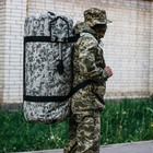 Универсальная сумка баул военная, армейский баул пиксель Оксфорд 120 л тактический баул-рюкзак - изображение 1
