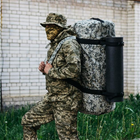 Универсальная сумка баул военная, армейский баул пиксель Оксфорд 120 л тактический баул-рюкзак - изображение 2