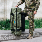 Універсальна сумка баул військова, армійський баул олива Оксфорд 100 л тактичний баул-рюкзак - зображення 6