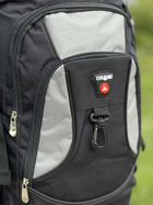 Універсальна військова сумка, армійська сумка містка 55л тактичний туристичний рюкзак Чорно-Сірий - зображення 4