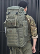 Універсальна військова сумка, армійська сумка містка 70л тактичний рюкзак Хакі - зображення 1