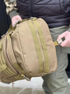 Универсальная сумка баул военная, армейский баул койот 65л тактический баул-рюкзак - изображение 5