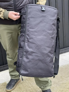 Універсальна сумка баул військова, армійський баул Чорний 65л тактичний баул-рюкзак - зображення 5