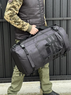 Универсальная сумка баул военная, армейский баул Черный 65л тактический баул-рюкзак - изображение 7