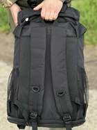 Універсальна військова сумка, армійська сумка містка 55л тактичний туристичний рюкзак Чорний - зображення 3