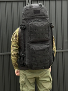 Універсальна сумка каркасна військова, армійська сумка містка 90л тактичний рюкзак Чорний - зображення 2