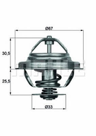 Термостат, охлаждающая жидкость MAHLE (TX2780D)