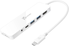 USB Hub J5create JCD373 USB-C Multi-Port Hub White (JCD373-N) - obraz 1