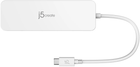 USB-хаб J5create JCD373 USB-C Multi-Port Hub White (JCD373-N) - зображення 3