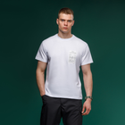Футболка Basic Military T-Shirt. HMMWV. Cotton, білий з принтом. Розмір M - зображення 2