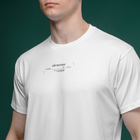 Футболка Basic Military T-Shirt з авторським принтом NAME. Біла. Розмір L - зображення 3